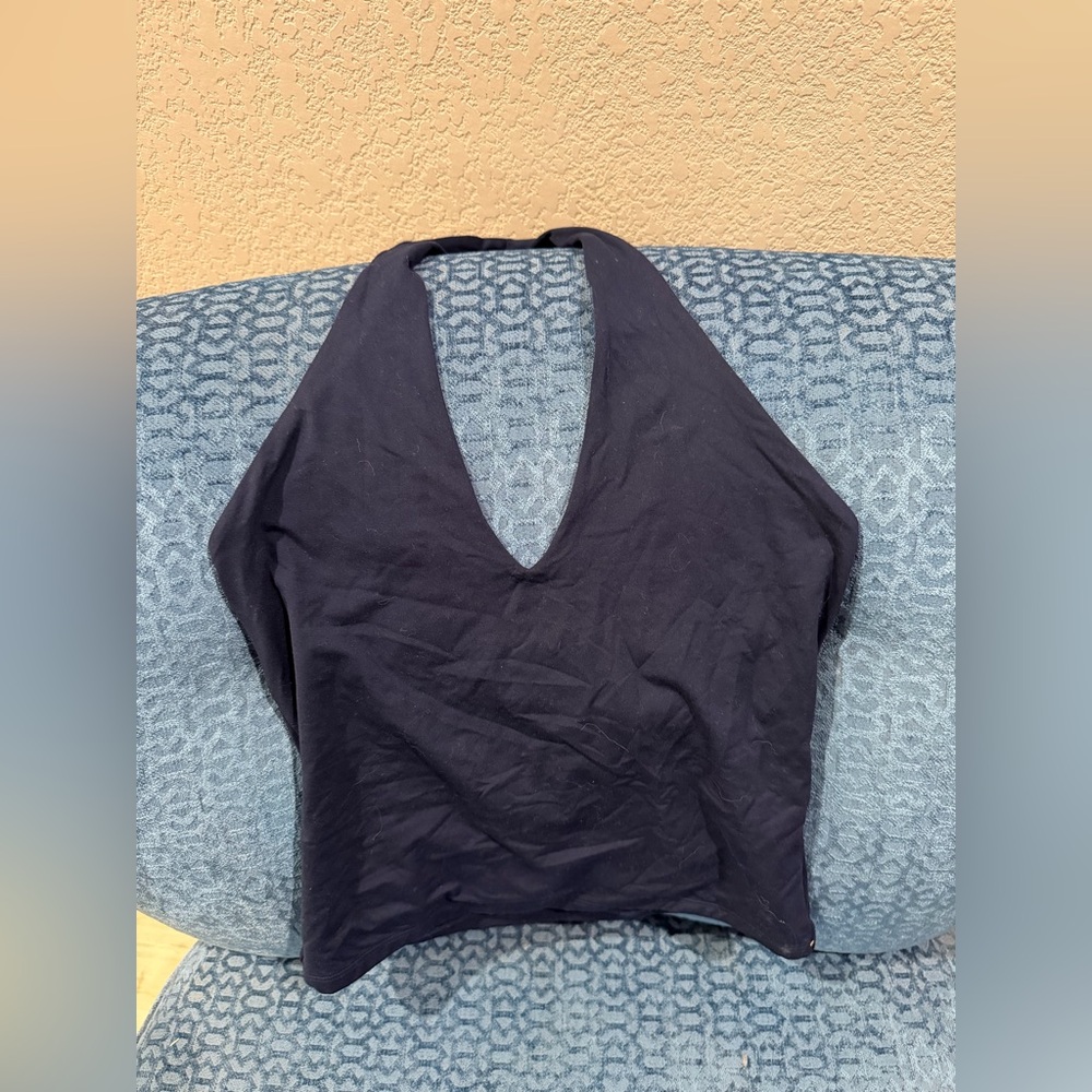 PINK Victoria's Secret Blue Halter V-Neck Camisole